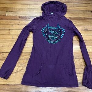 Harley Davison Funnel Neck Hoodie🚨